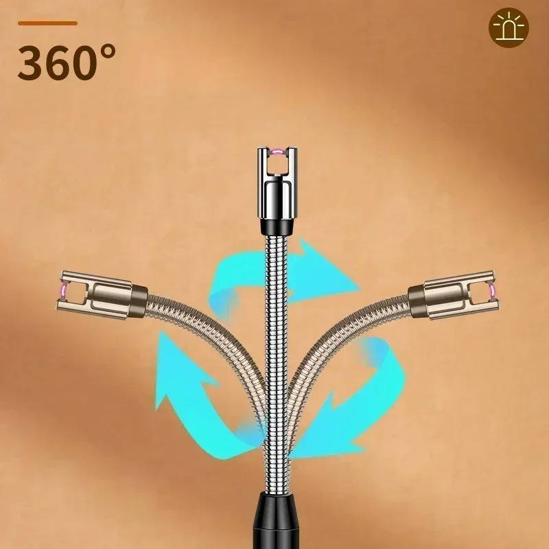 Briquet Allume-gaz Électrique Flexible - Couleur Aléatoire thumbnail 3
