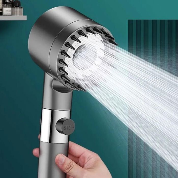 Pomme de douche turbocompressé - Turbocharged shower head thumbnail 2