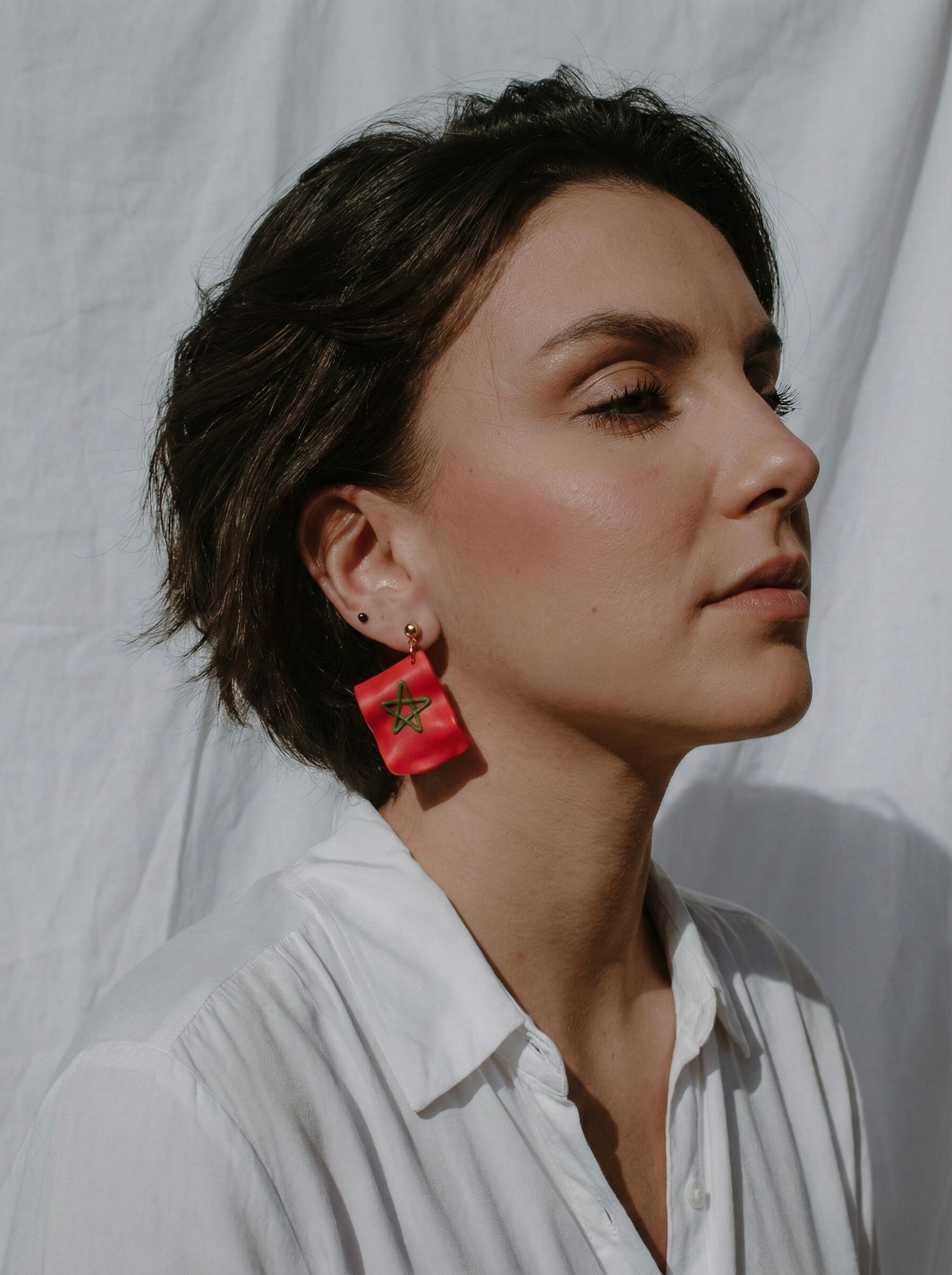 Boucles d’oreilles Drapeau Maroc – Édition CAN