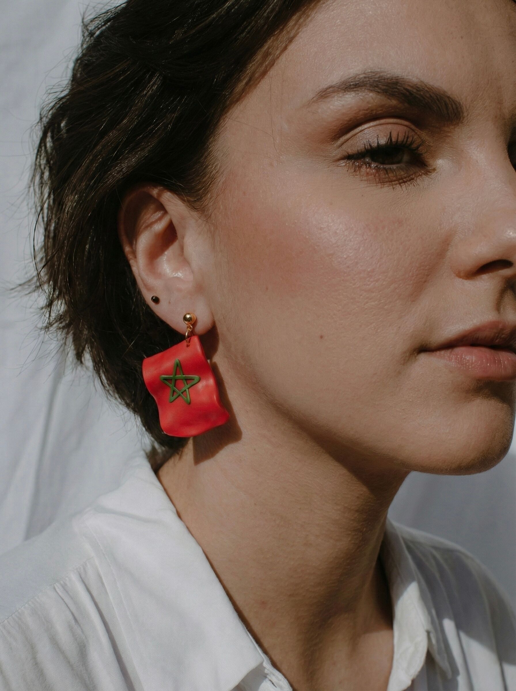 Boucles d’oreilles Drapeau Maroc – Édition CAN