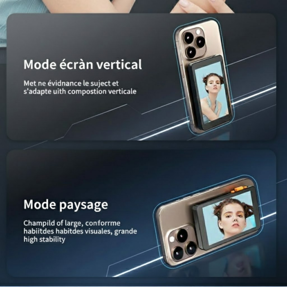 Camera Arriere Magnetique RK-X40E MagSafe avec Ecran Selfie Bluetooth  thumbnail 4
