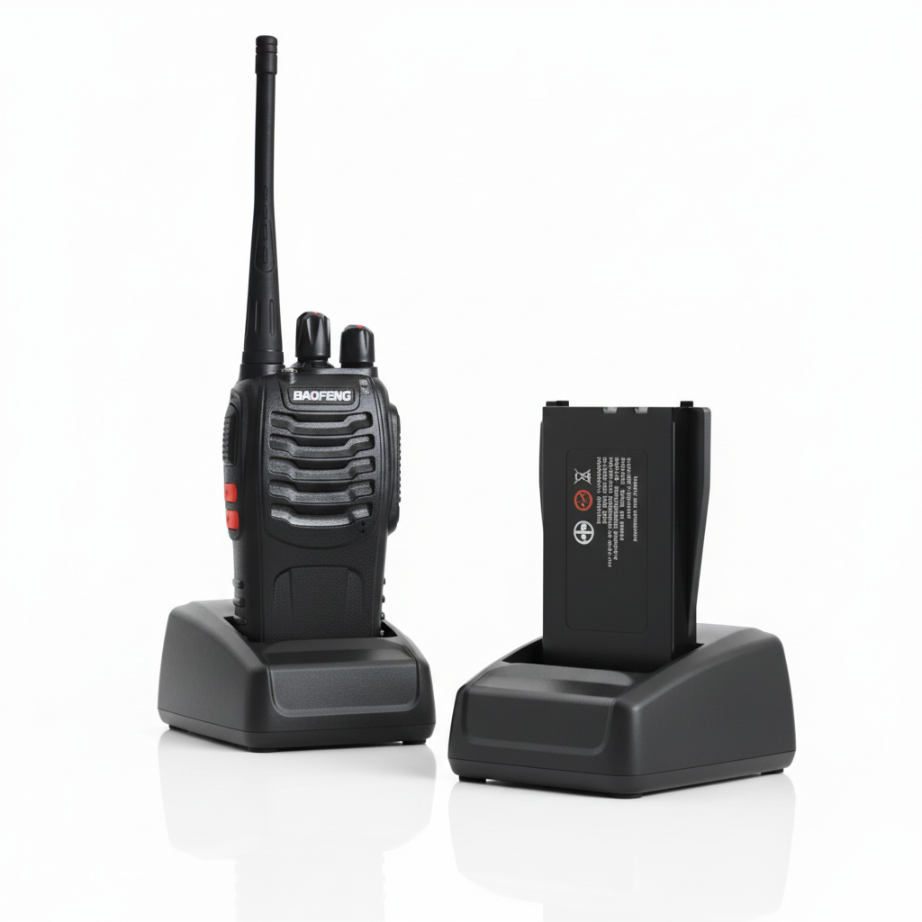 Talkie-walkie avec lampe torche led