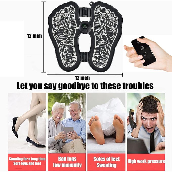 Tapis de massage des pieds, masseur bioélectrique d'acupuncture thumbnail 4