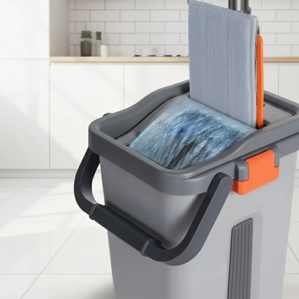 Balai Serpillère Et Seau D’essorage – Couleur Aléatoire