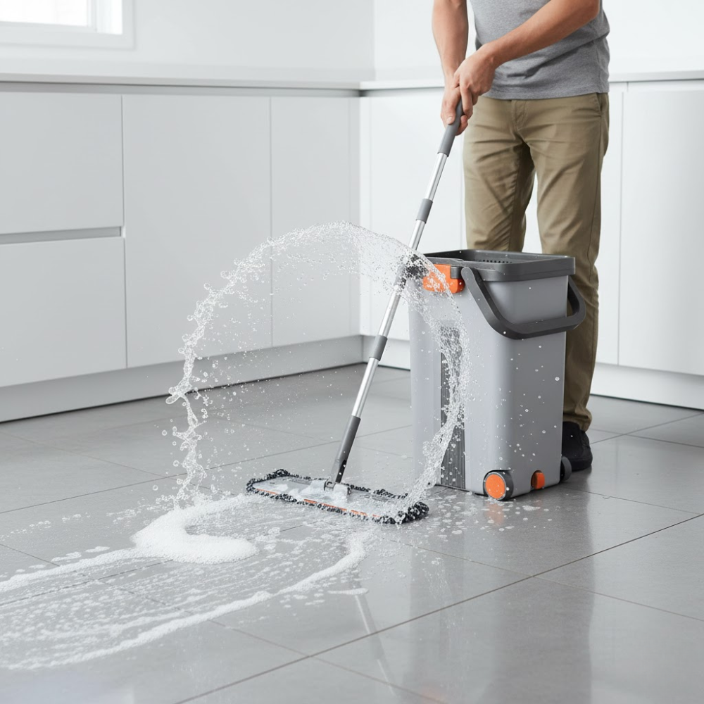 Balai Serpillère Et Seau D’essorage – Couleur Aléatoire thumbnail 4