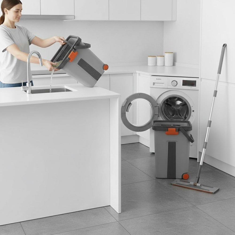 Balai Serpillère Et Seau D’essorage – Couleur Aléatoire thumbnail 7