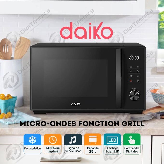Micro-ondes grill 25L avec affichage LED et commandes digitales, FMO-2553BEDK