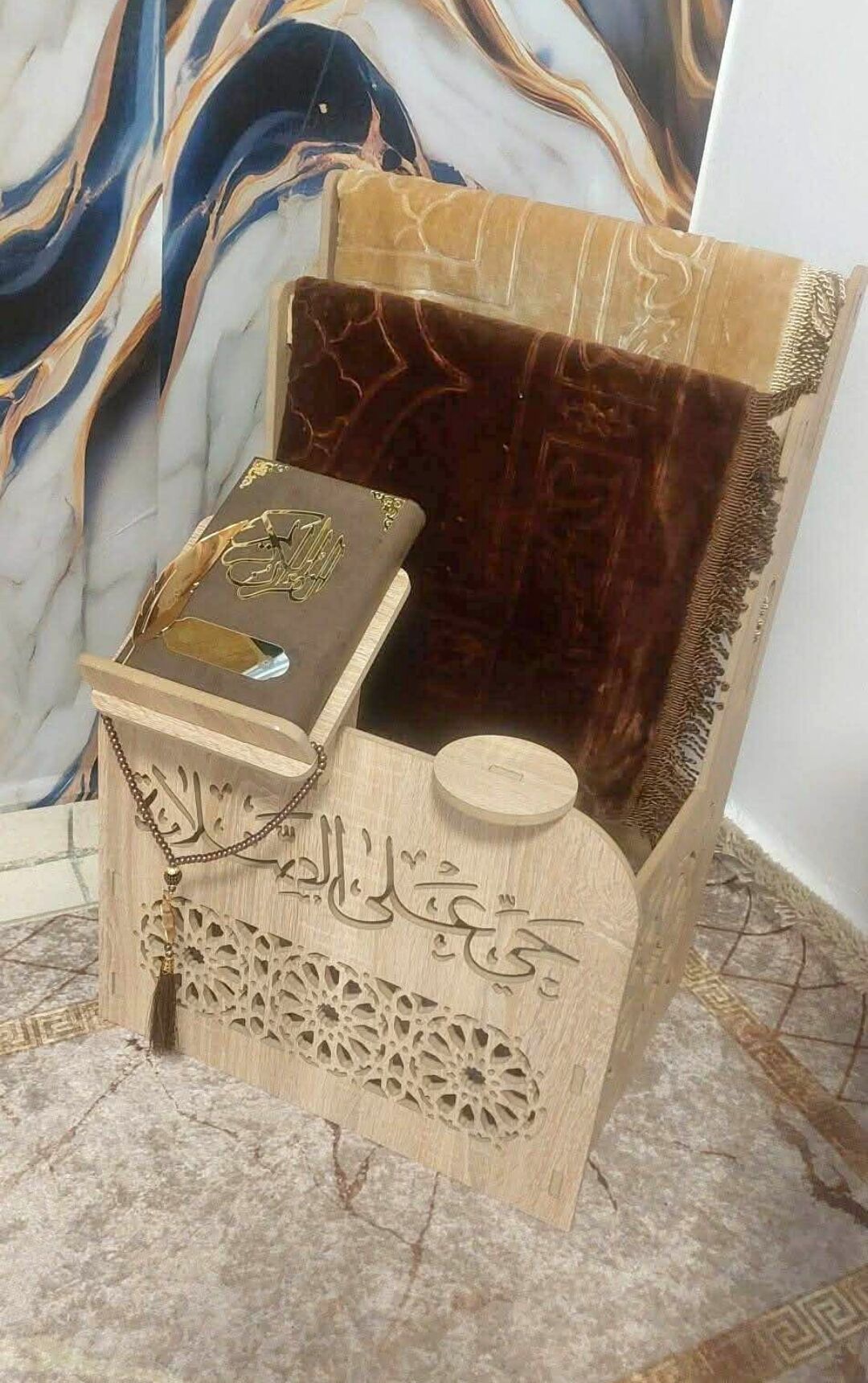 Porteur du coran et tapis de prière ( COULEUR ALIATOIRE ) thumbnail 2