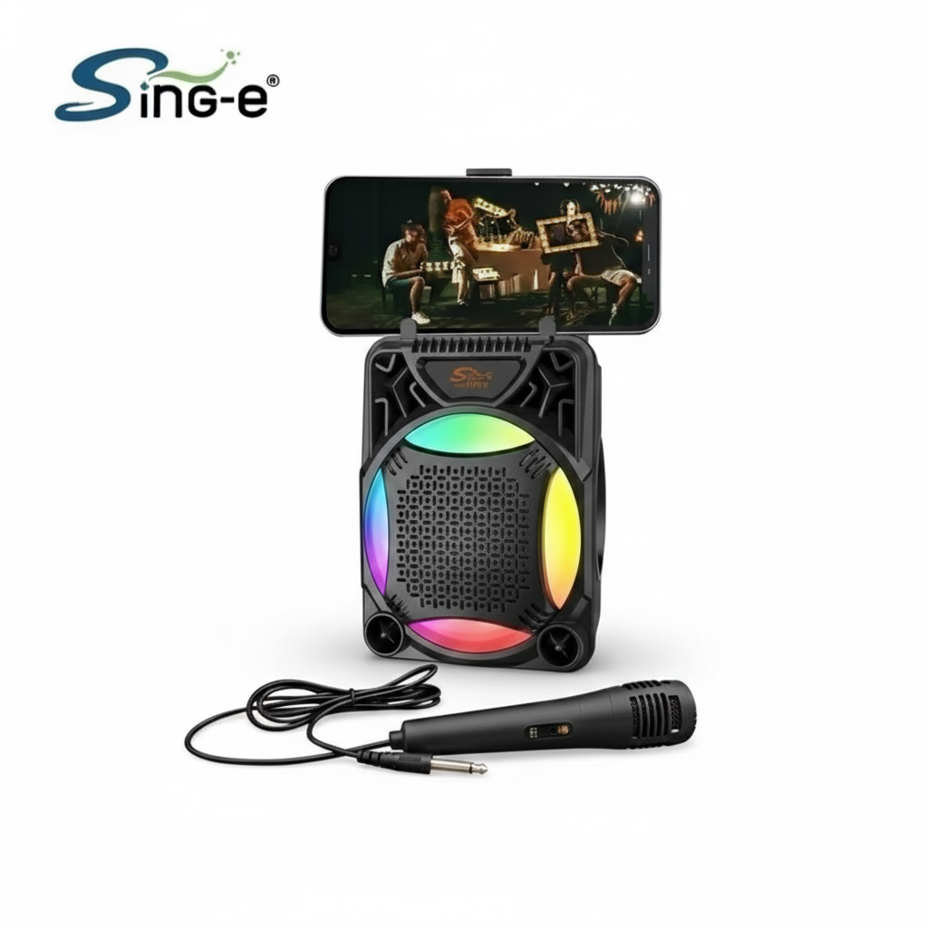 Sing-e Zqs-1367 – Enceinte Bluetooth Portable Avec Micro Et Support Smartphone