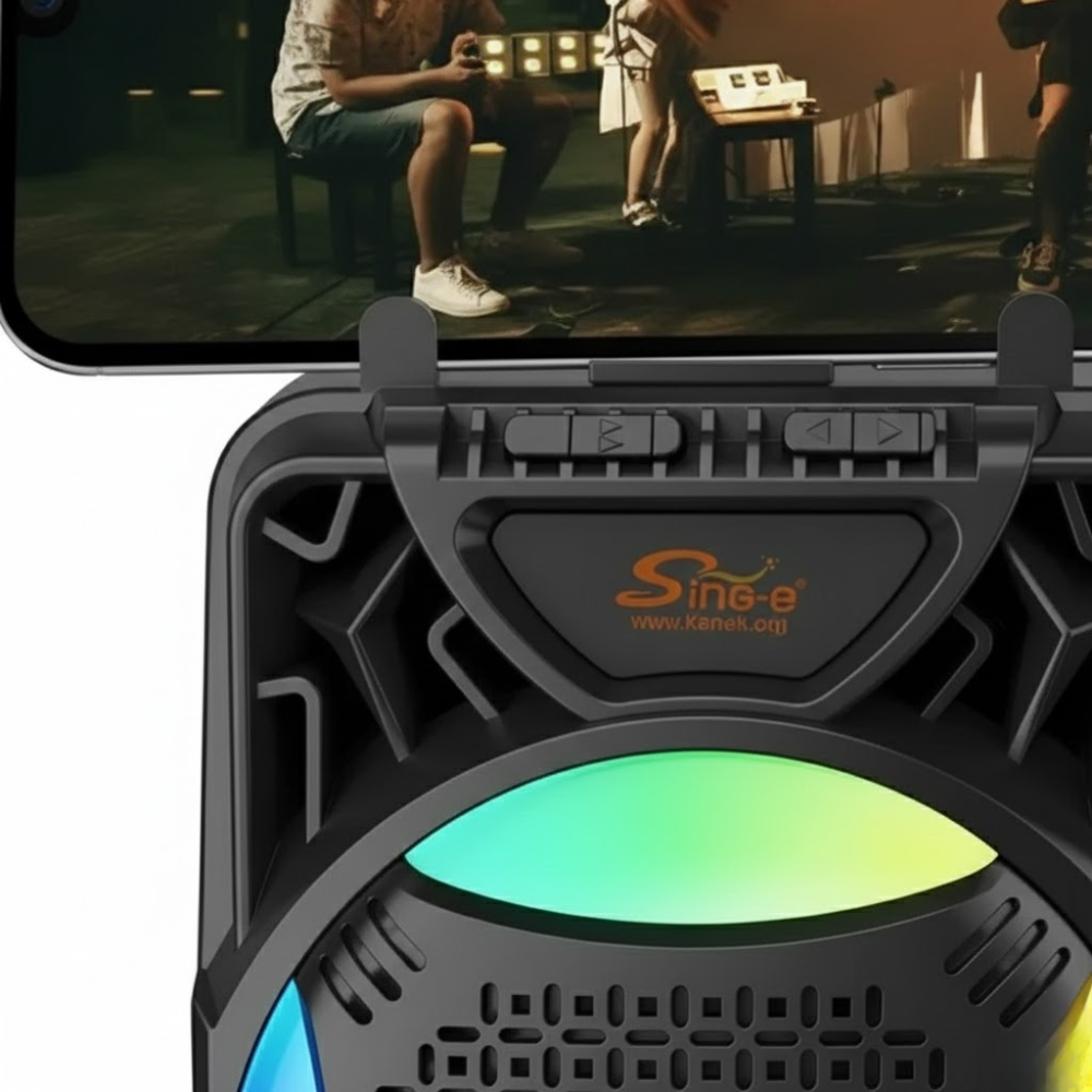 SinG-e ZQS-1367 – Enceinte Bluetooth portable avec micro et support smartphone thumbnail 3