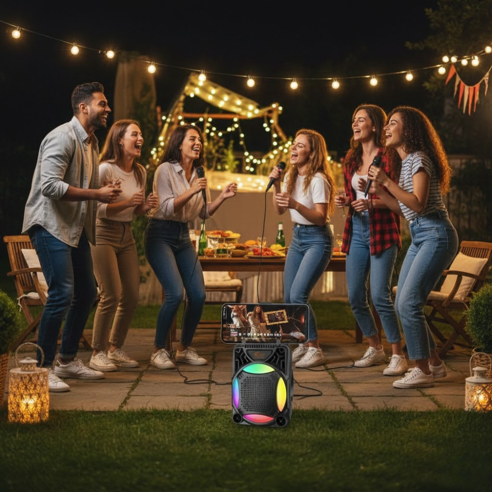 SinG-e ZQS-1367 – Enceinte Bluetooth portable avec micro et support smartphone thumbnail 4