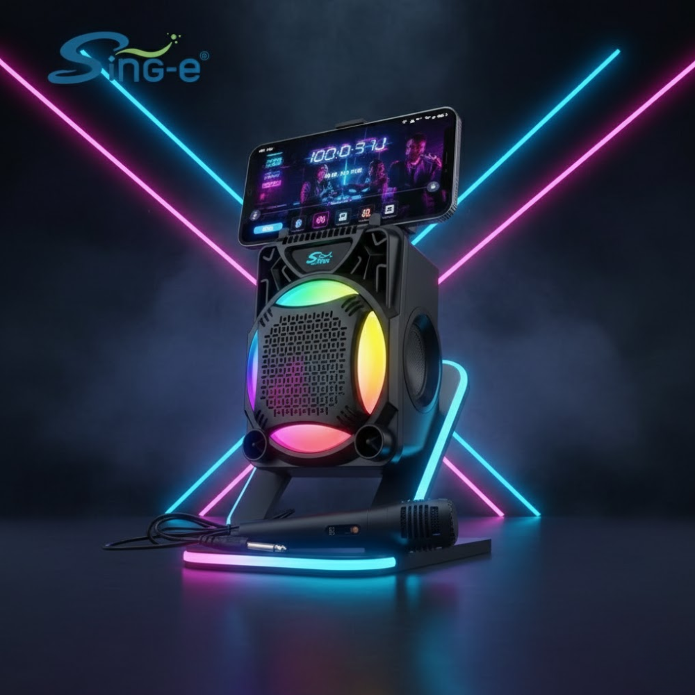 SinG-e ZQS-1367 – Enceinte Bluetooth portable avec micro et support smartphone thumbnail 5