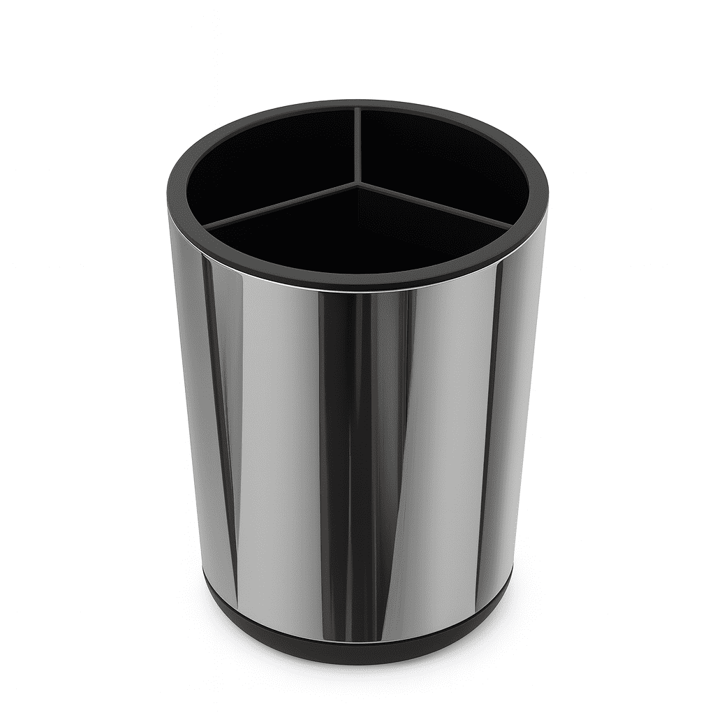 Porte-Ustensiles Rotatif en Acier Inoxydable