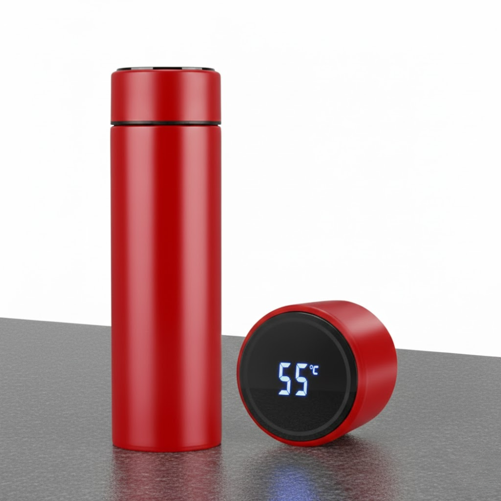 Tasse intelligente - Affichage LED - Design élégant - Matériaux durables - Rouge thumbnail 1