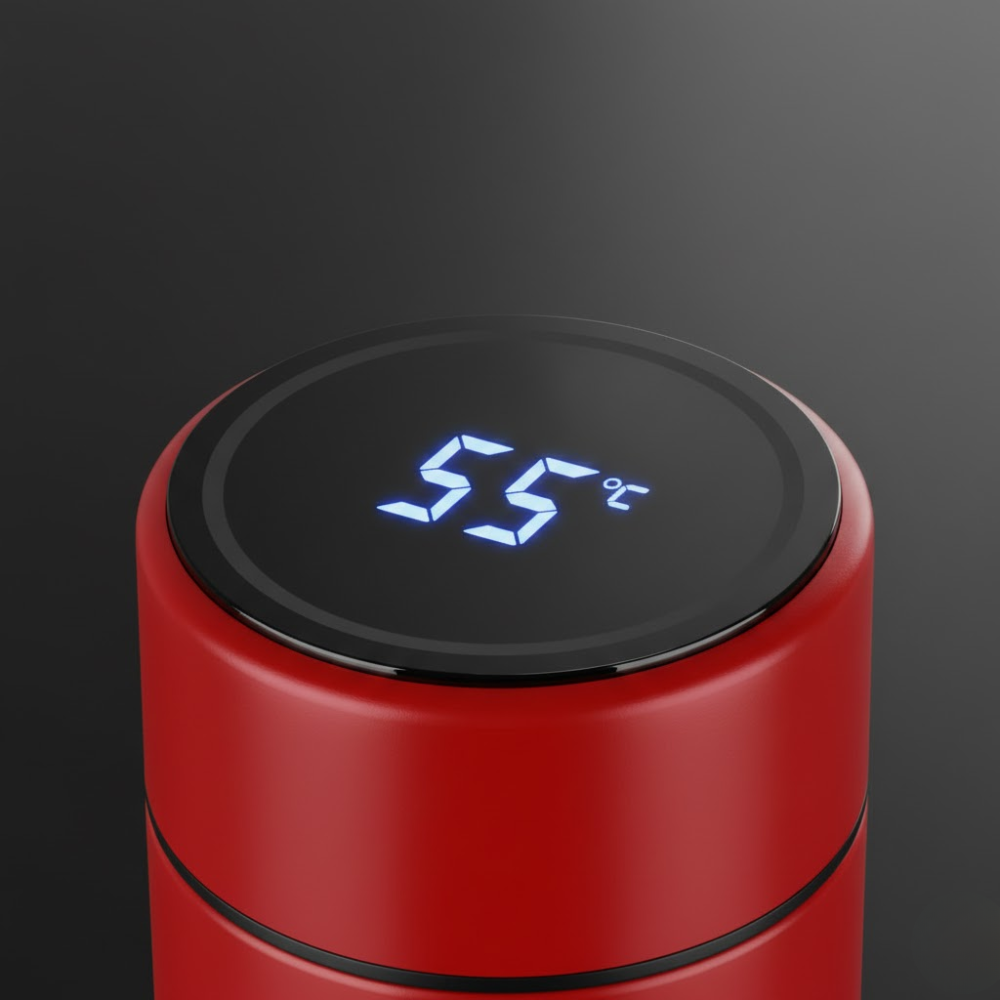 Tasse intelligente - Affichage LED - Design élégant - Matériaux durables - Rouge thumbnail 2