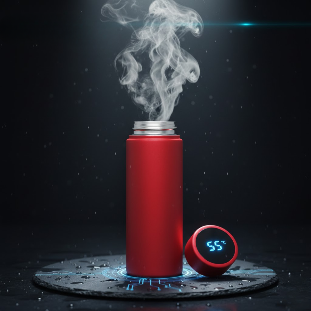 Tasse intelligente - Affichage LED - Design élégant - Matériaux durables - Rouge thumbnail 3