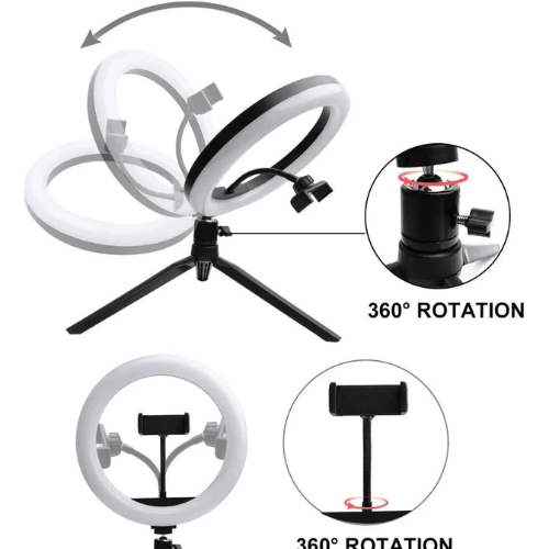 LED: MJ26 RGB LED Soft Ring Light 26cm With Phone Holder