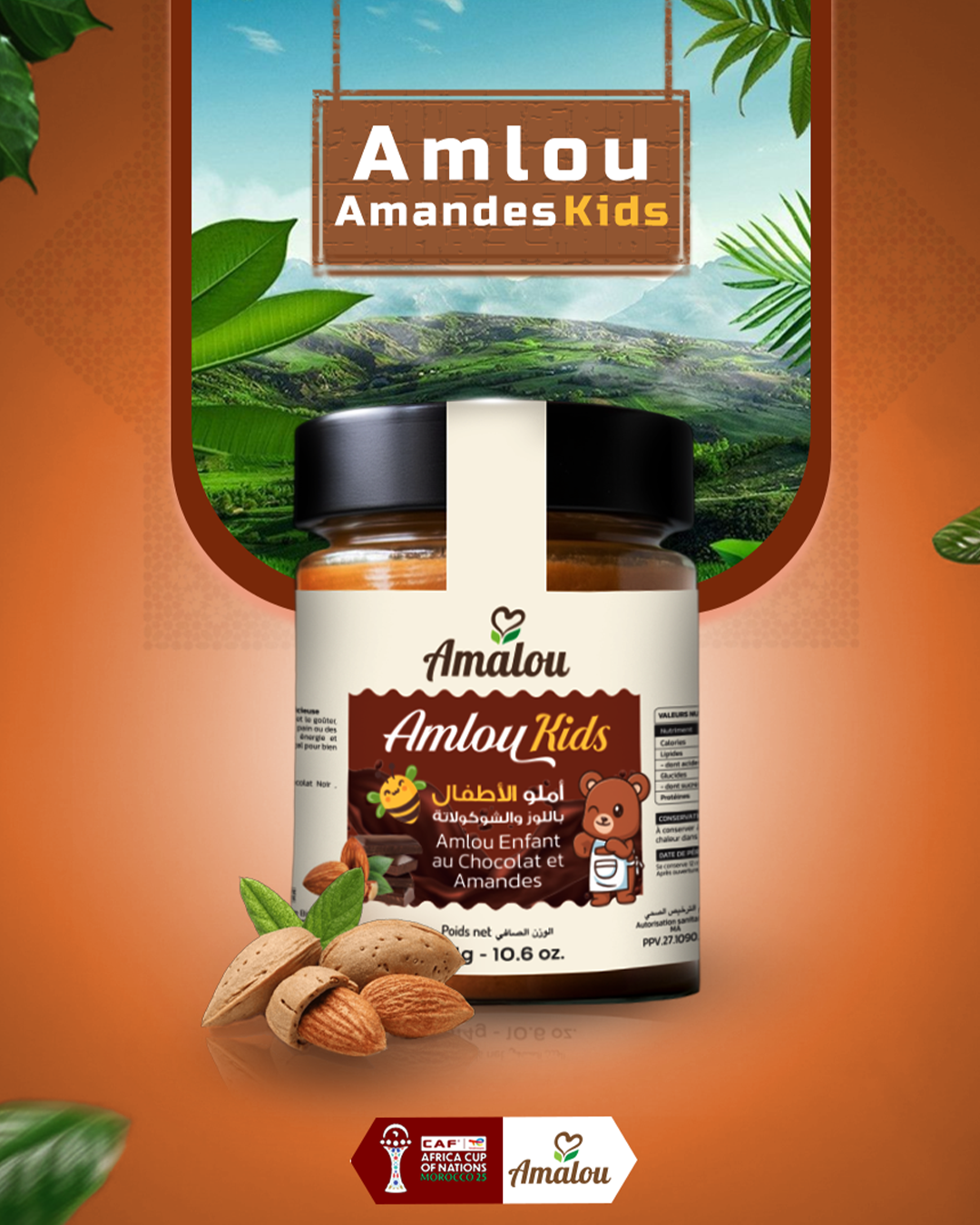 Amlou Kids au chocolat et amandes – 100 % naturel