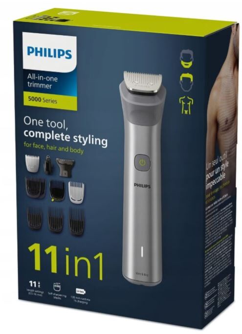 Tondeuse multifonctions Série 5000, 11 en 1, pour le visage, la tête et le corps