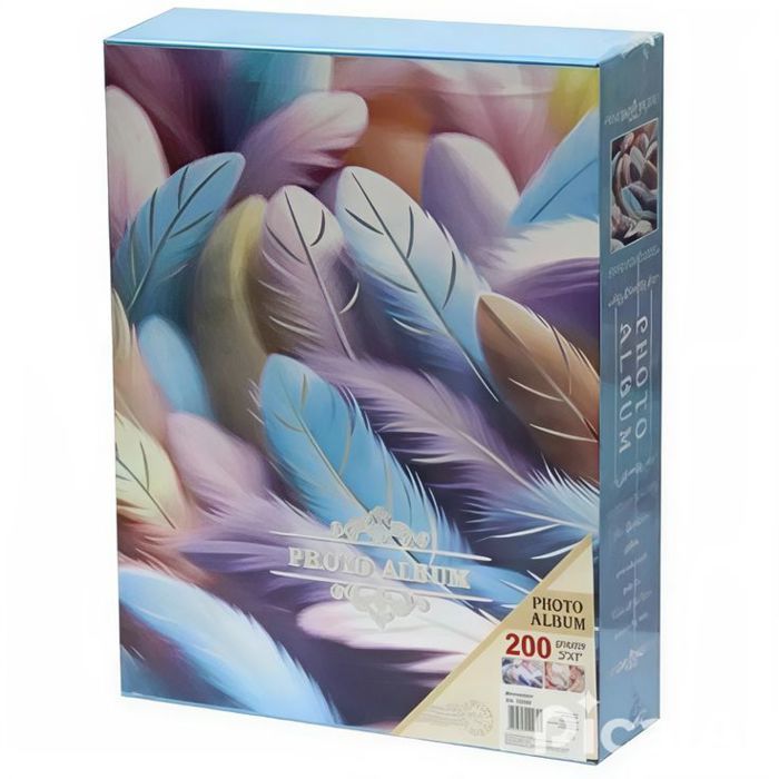 Album Photo Grande Capacité 5x7 – 200 Photos, Style Plumes thumbnail 1