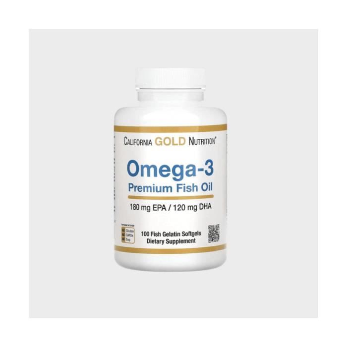 Complément Oméga-3 – Cœur, Cerveau & Vision (100 Gélules)