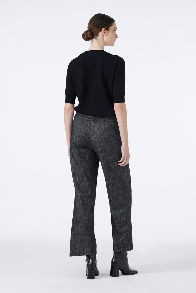 Pantalon coupe large à taille élastique