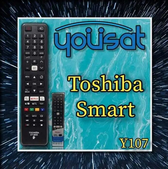 Télécommande de Remplacement pour tous TV Toshiba intelligents  Smart LCD