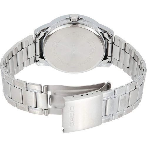 Montre Quartz Analogique Cadran Blanc Bracelet Gris 