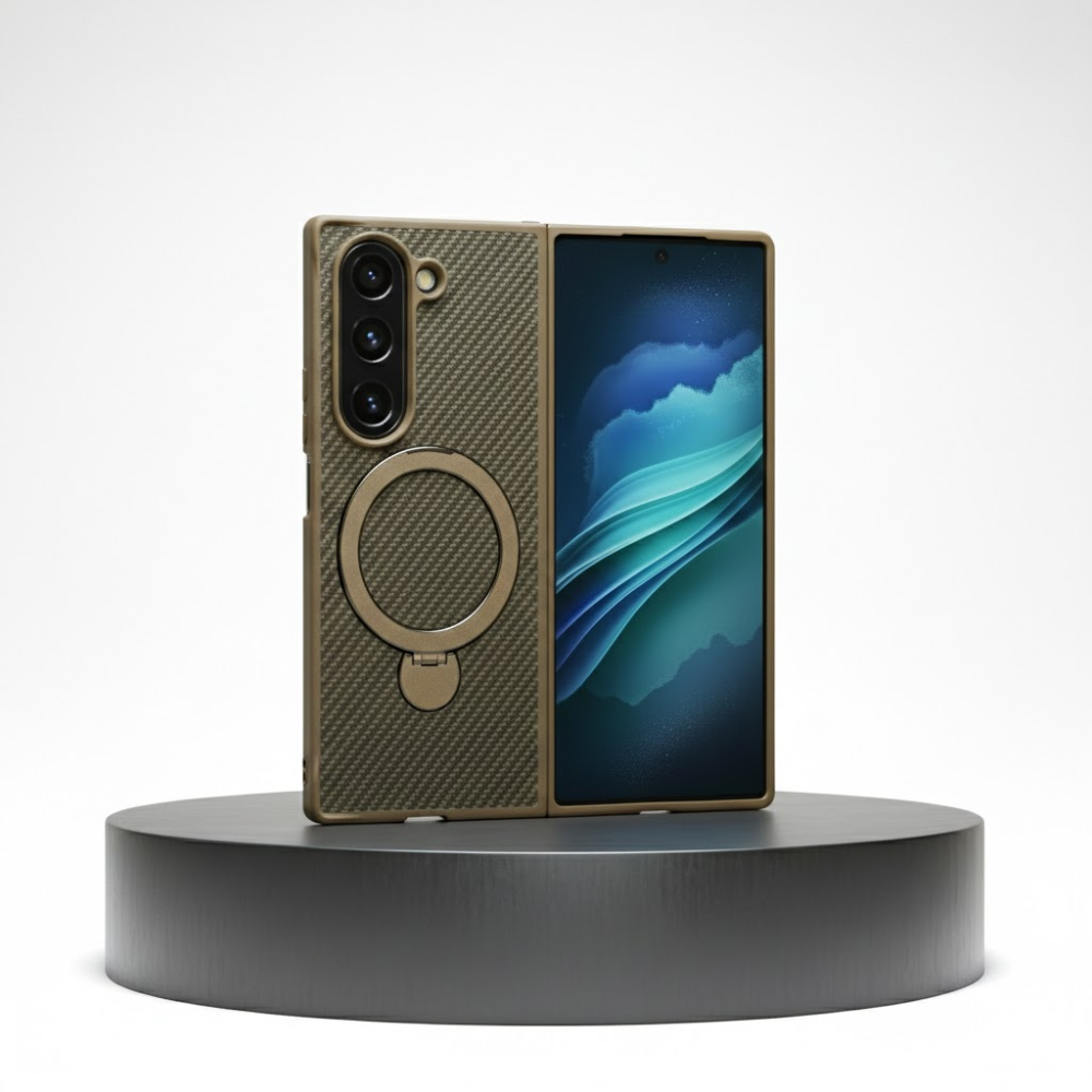 Coque Carbone Magsafe – Marron Pour Z Fold 6 thumbnail 1