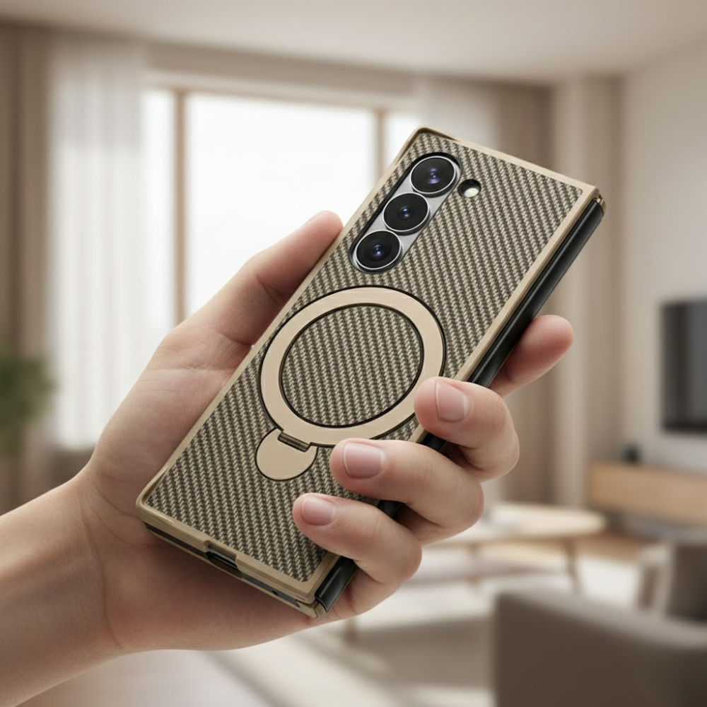 Coque Carbone Magsafe – Marron Pour Z Fold 6 thumbnail 3