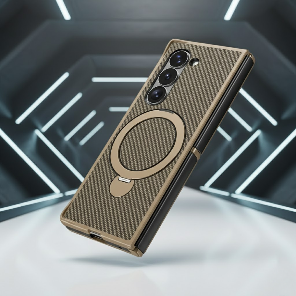 Coque Carbone Magsafe – Marron Pour Z Fold 6 thumbnail 5