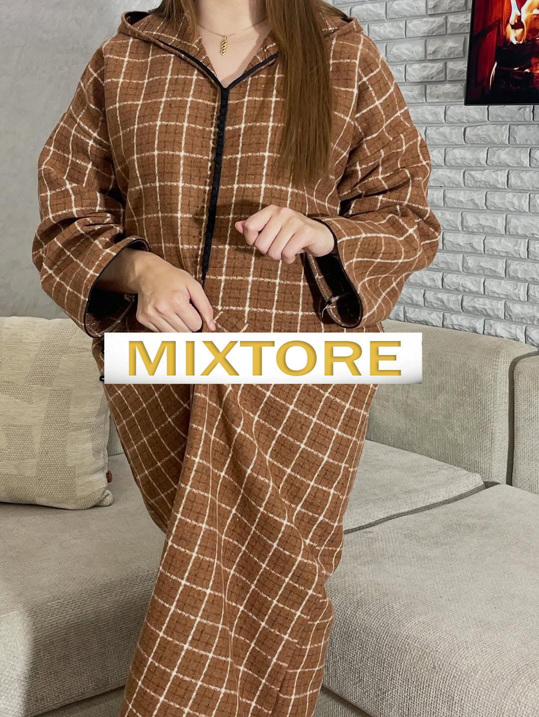 Djellaba chaude d'hiver Camel