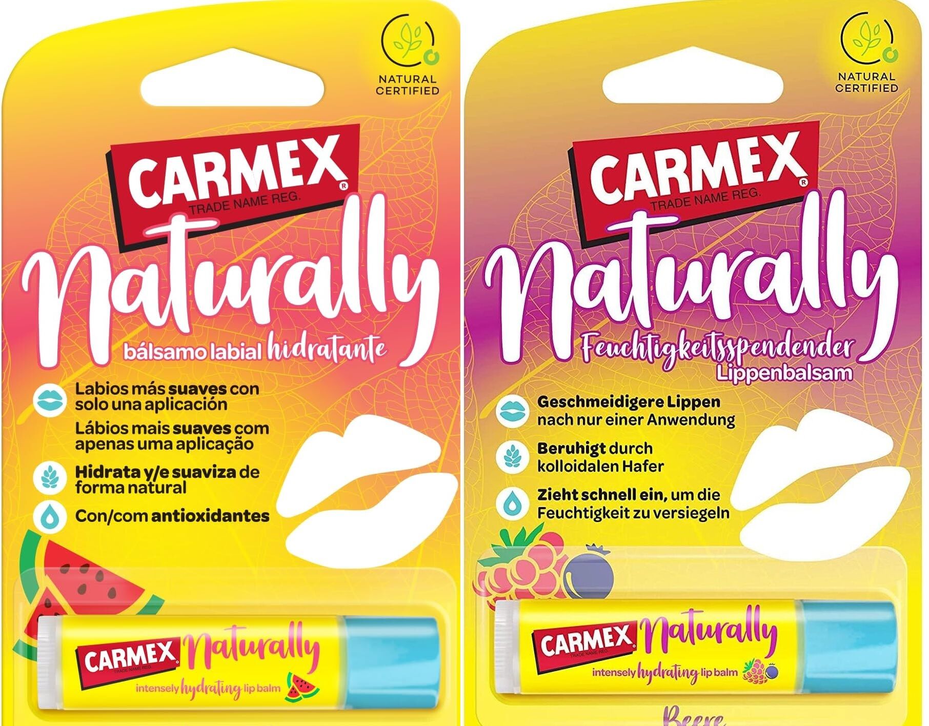 Duo Baume À Lèvres Naturally Stick - Pastèque & Berry (lot De 2)