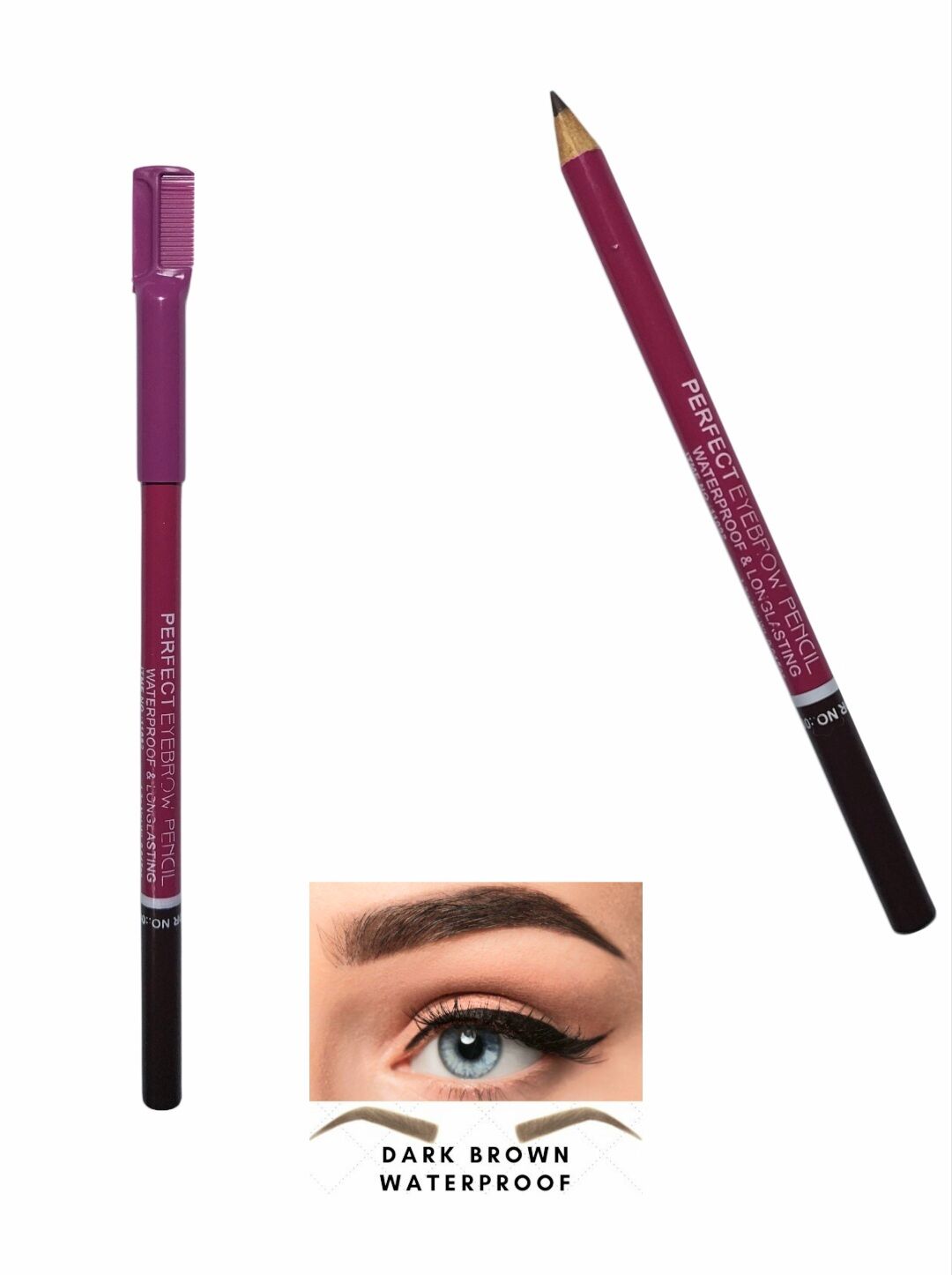 Crayon À Sourcils Marron Foncé – Waterproof & Longue Tenue