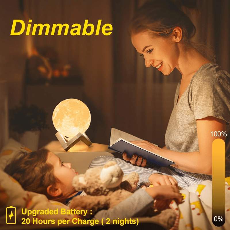 Lampe 3d - Moon Light - Éclairage Personnalisable thumbnail 4