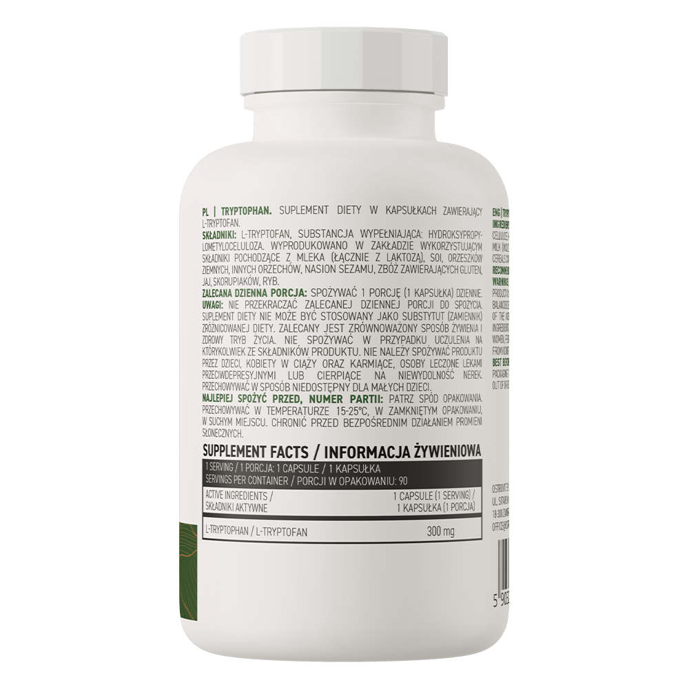 Tryptophan Vege 300 Mg 90 Capsules | Sommeil | Relaxation | Bien-être | Vegan thumbnail 3