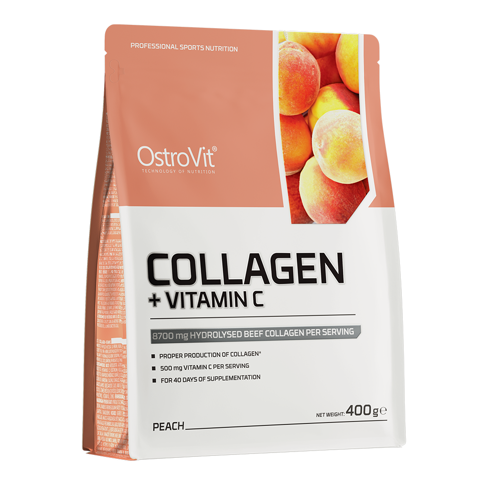 Collagen + Vitamin C 400 G Peach | Collagène Hydrolysé Pour Peau, Articulations & Beauté