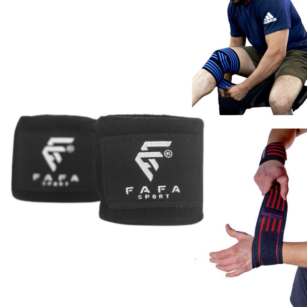Fafa Sport Bandes De Poignets Et Genou Professionnelles 3.5 M | Protection Articulaire Intensive