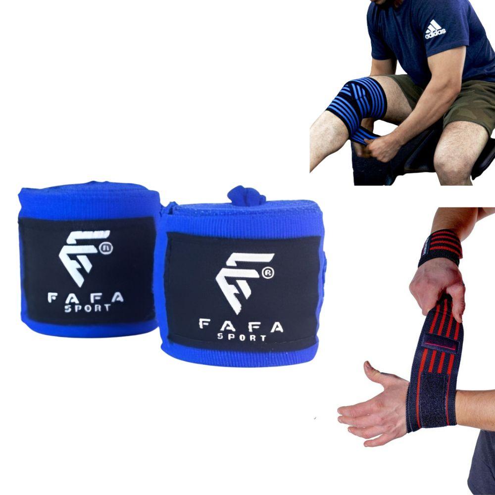 Fafa Sport Bandes De Poignets Et Genou Professionnelles 4.5 M | Protection Articulaire Intensive