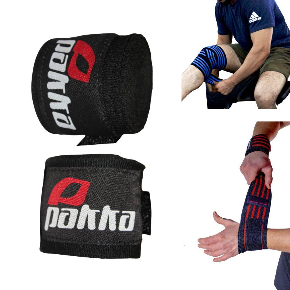 Pakka Bandes De Poignets Et Genou Professionnelles 4.5 M | Protection Articulaire Intensive thumbnail 4