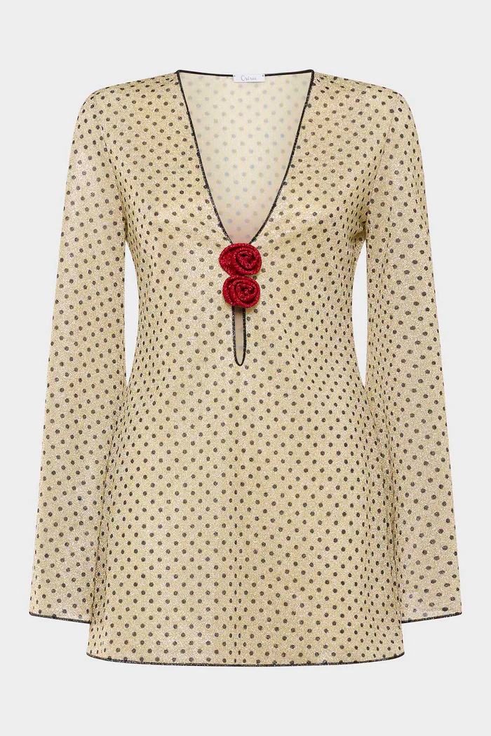 Lumière Rose Pois Kaftan