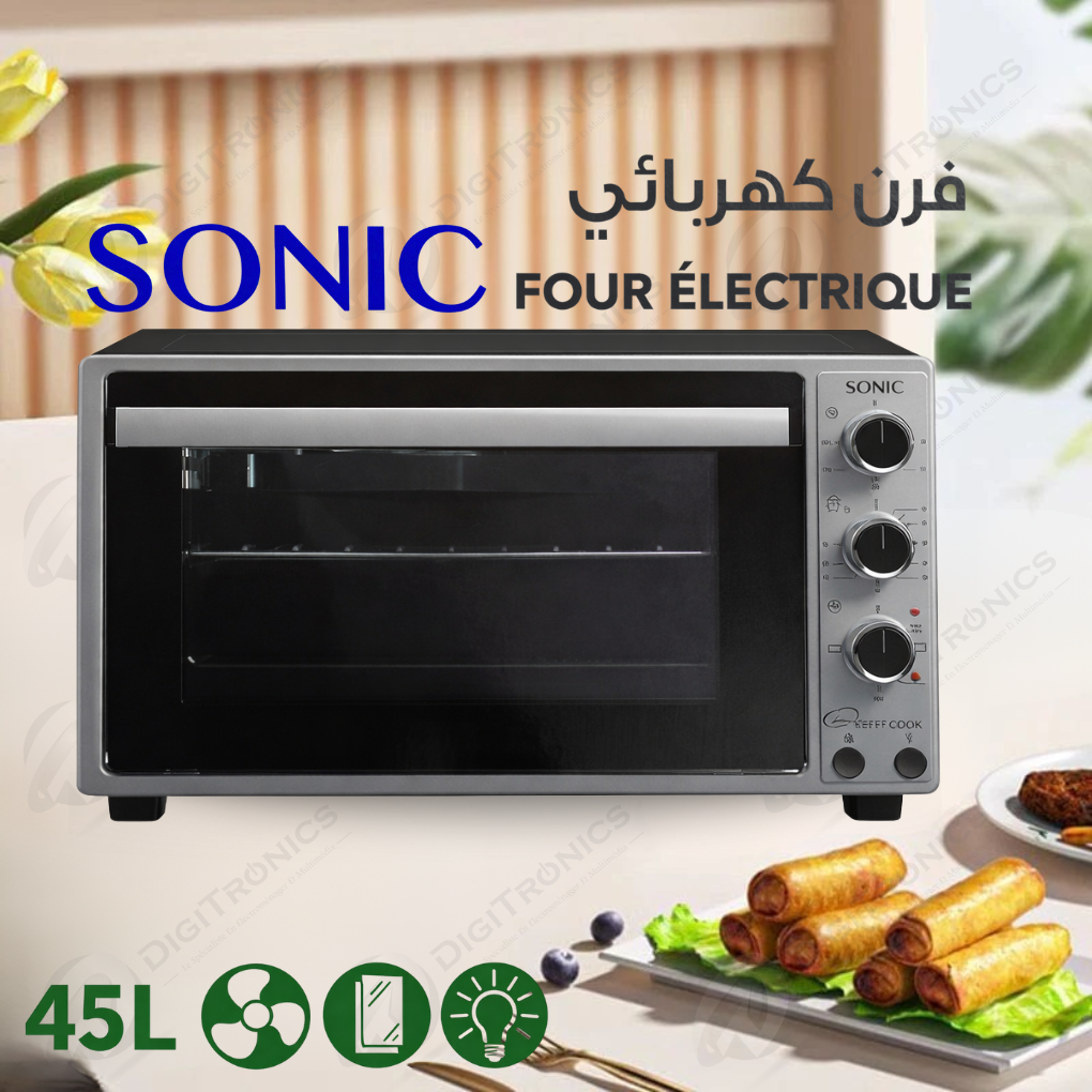 Four Électrique Chef Cook 45l 6 Fonctions, Chaleur Tournante & Double Vitrage, Fe5022sc