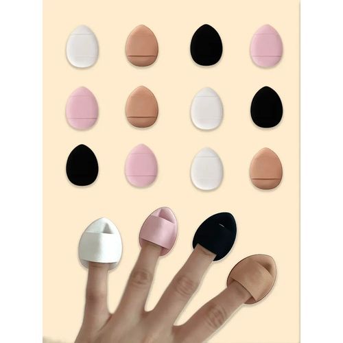 Éponges À Poudre , Lot De 12 Mini Houppettes Réutilisable (Couleurs Aléatoires) thumbnail 3