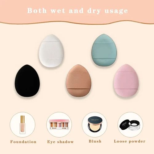 Éponges À Poudre , Lot De 12 Mini Houppettes Réutilisable (Couleurs Aléatoires) thumbnail 4