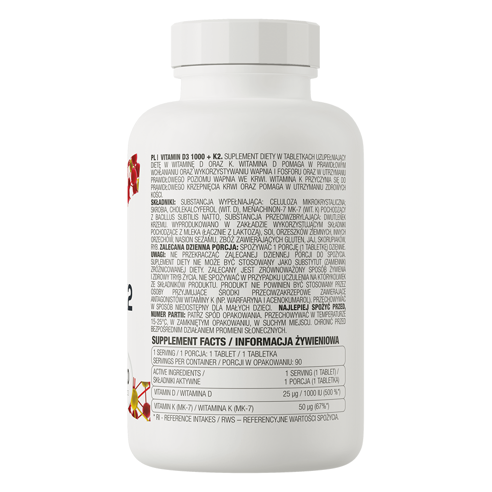 Pack Vitamin D3 + K2 90 Tablets X 2 | Soutien Os, Immunité & Santé Cardiovasculaire thumbnail 4