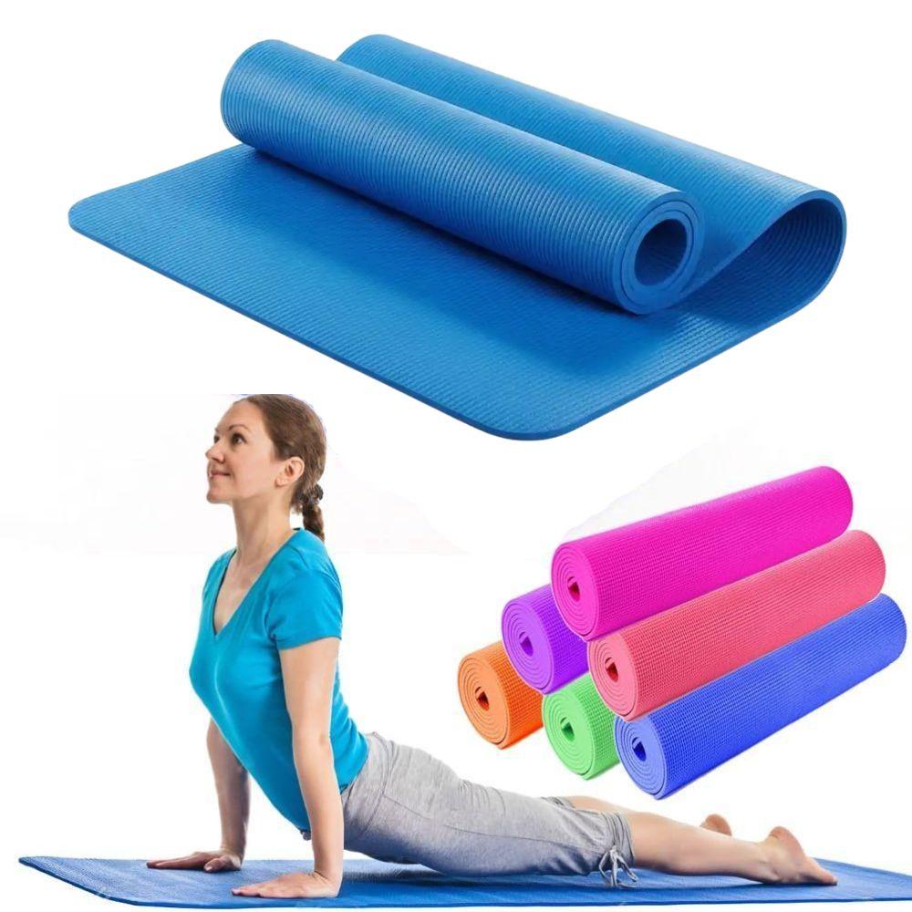 Tapis Fitness Pro Bleu | Yoga, Gym Et Pilates | Confort Et Stabilité Pour Exercices À Domicile Ou En Salle