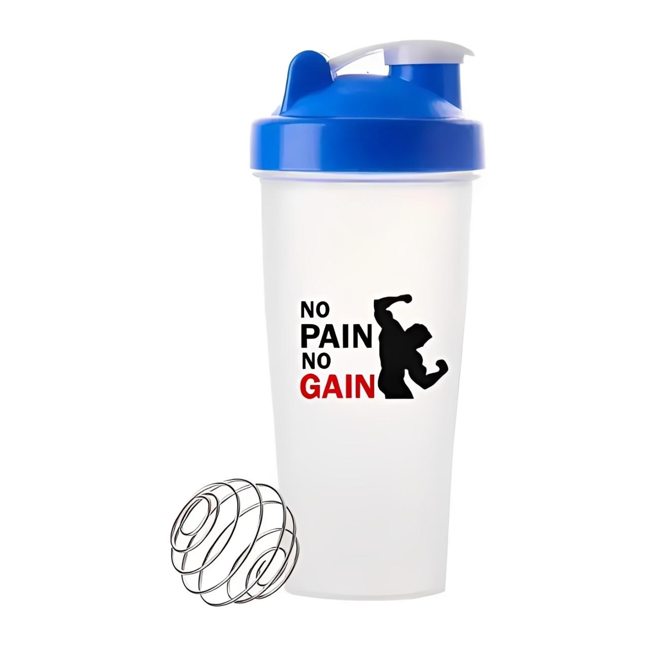 Shaker No Pain No Gain 700 Ml Transparent | Bouteille De Mélange Pour Protéines Et Compléments