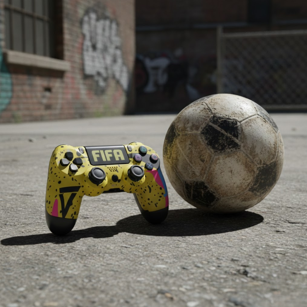 Manette Ps4 Fifa Jaune Haute Qualité thumbnail 5