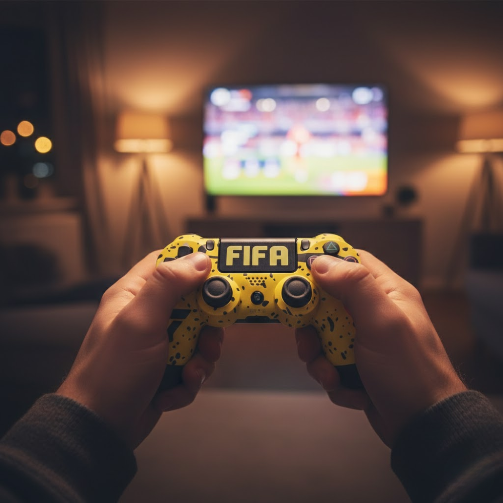 Manette Ps4 Fifa Jaune Haute Qualité thumbnail 6