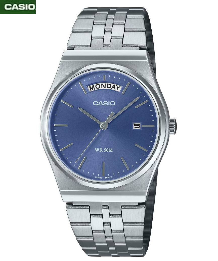 Montre Cadran Bleu Bracelet Étanche Quartz – Mtp-b146d-2avdf